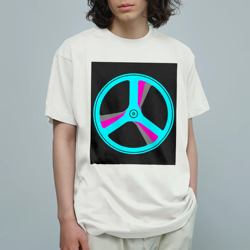 komgikogikoの3バトンホイール Organic Cotton T-Shirt