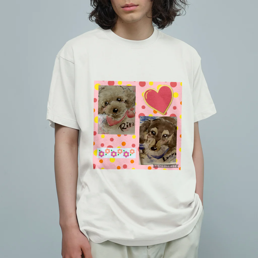 あけみのラッキーandりん オーガニックコットンTシャツ