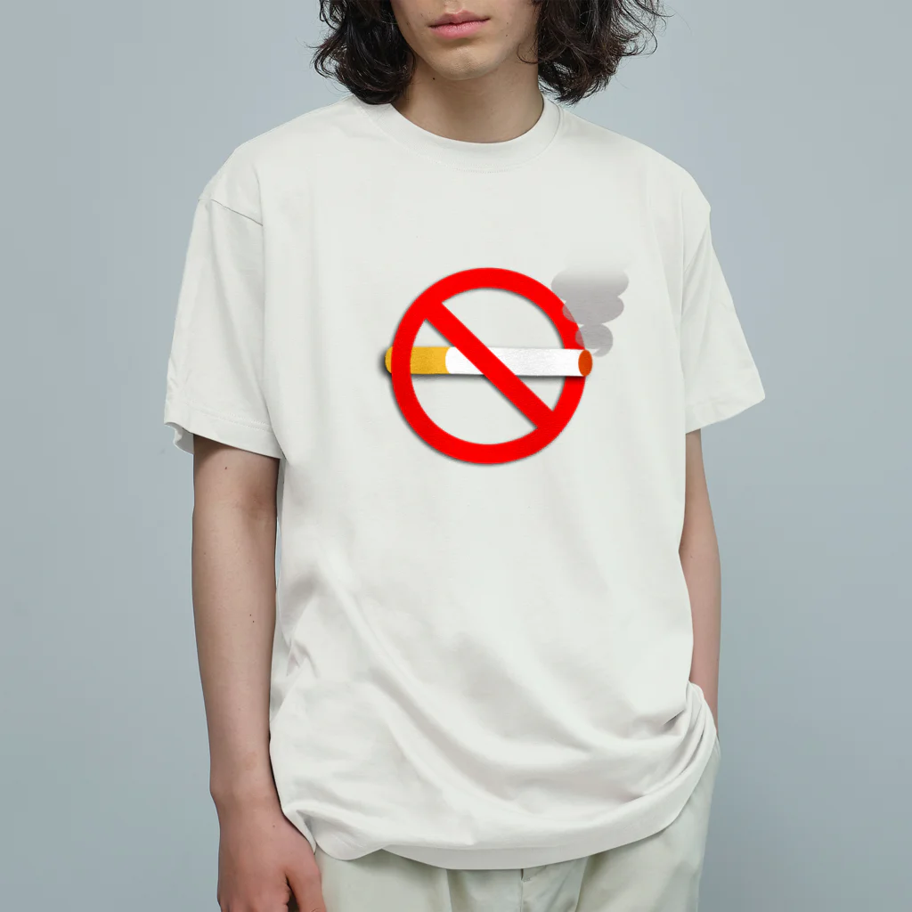 下田村の禁煙マーク Organic Cotton T-Shirt