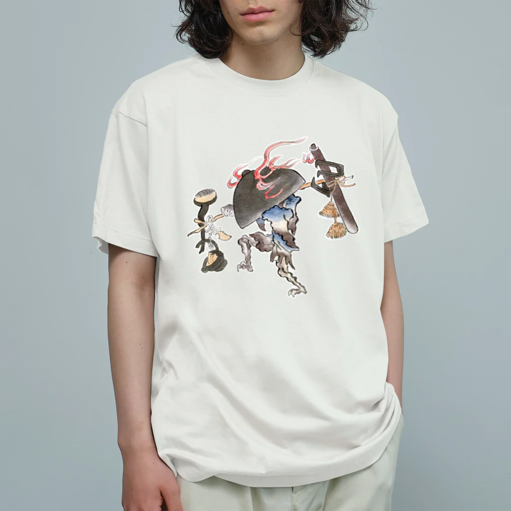 和もの雑貨 玉兎の百鬼夜行絵巻 鍋坊主【絵巻物・妖怪・かわいい】 Organic Cotton T-Shirt