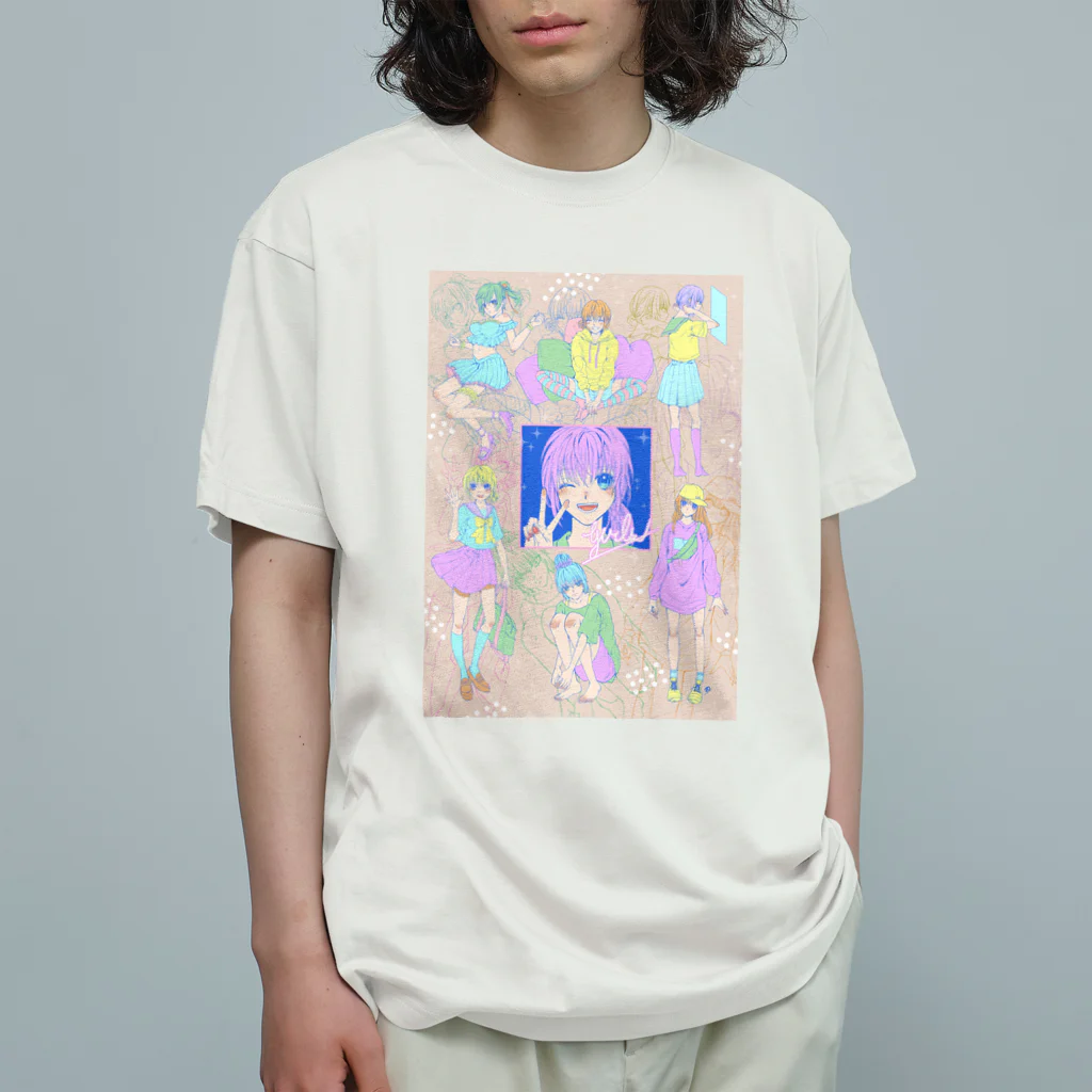 朔のgirls オーガニックコットンTシャツ