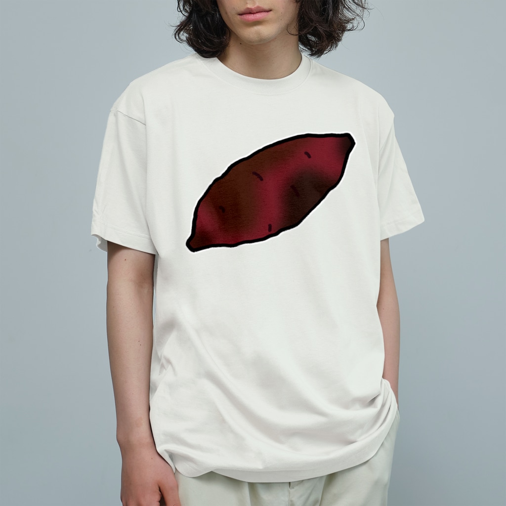脂身通信Ｚの【両面プリント】のぼり旗♪焼きいも1911 Organic Cotton T-Shirt