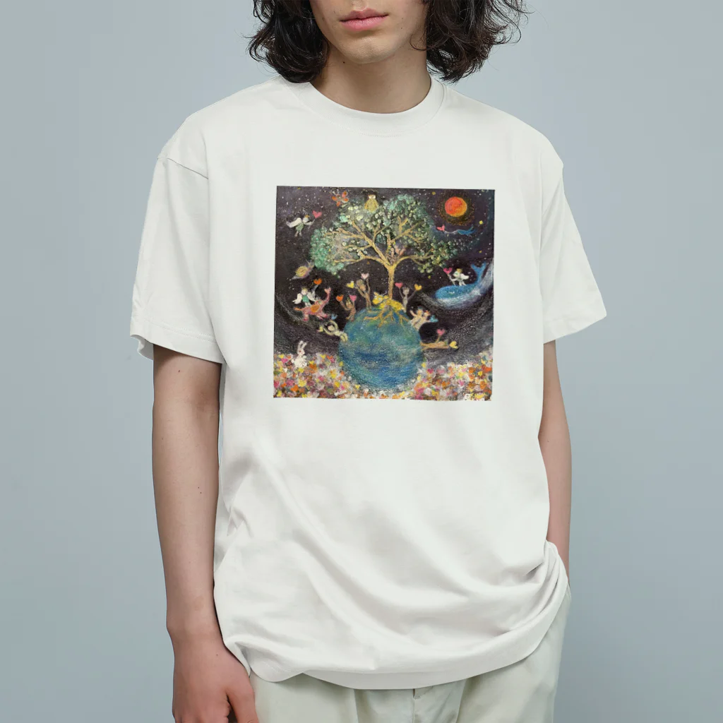 Ryncosmogonyの青い星の仲間たち オーガニックコットンTシャツ