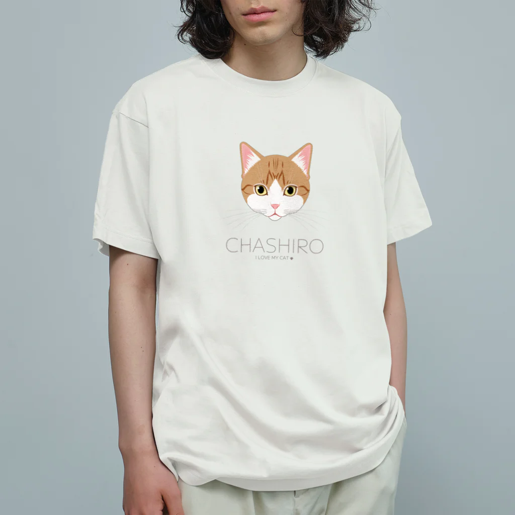 Baby Tigerのねこラブ・茶白 Organic Cotton T-Shirt