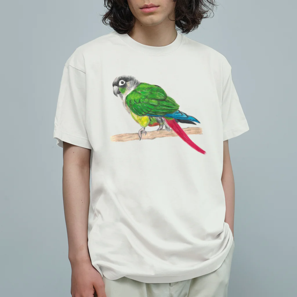 森図鑑の[森図鑑] ウロコインコC 横向き Organic Cotton T-Shirt