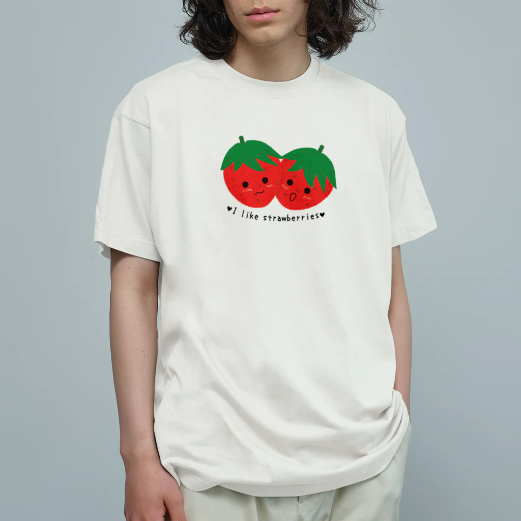 おくりもののいちごちゃん オーガニックコットンTシャツ