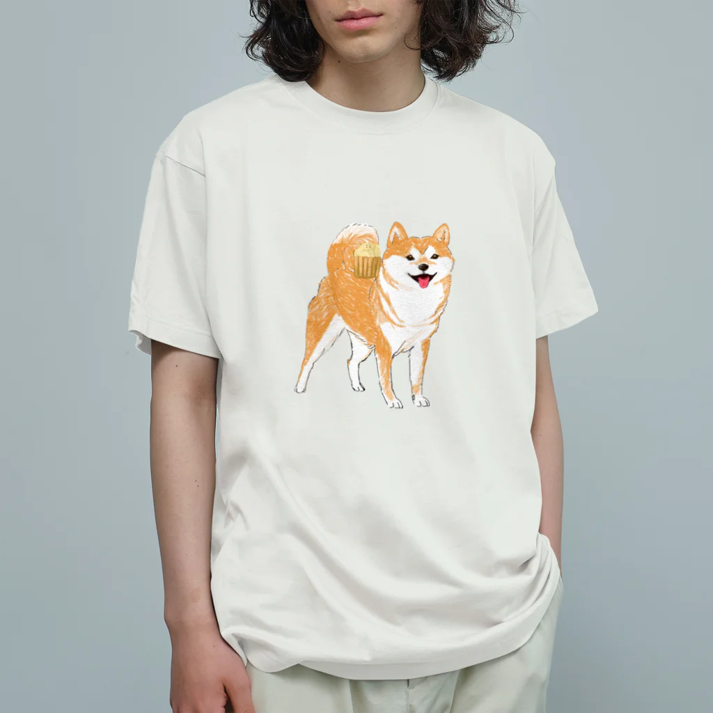 蒸しぱんくん！のいぬと蒸しぱんくん オーガニックコットンTシャツ