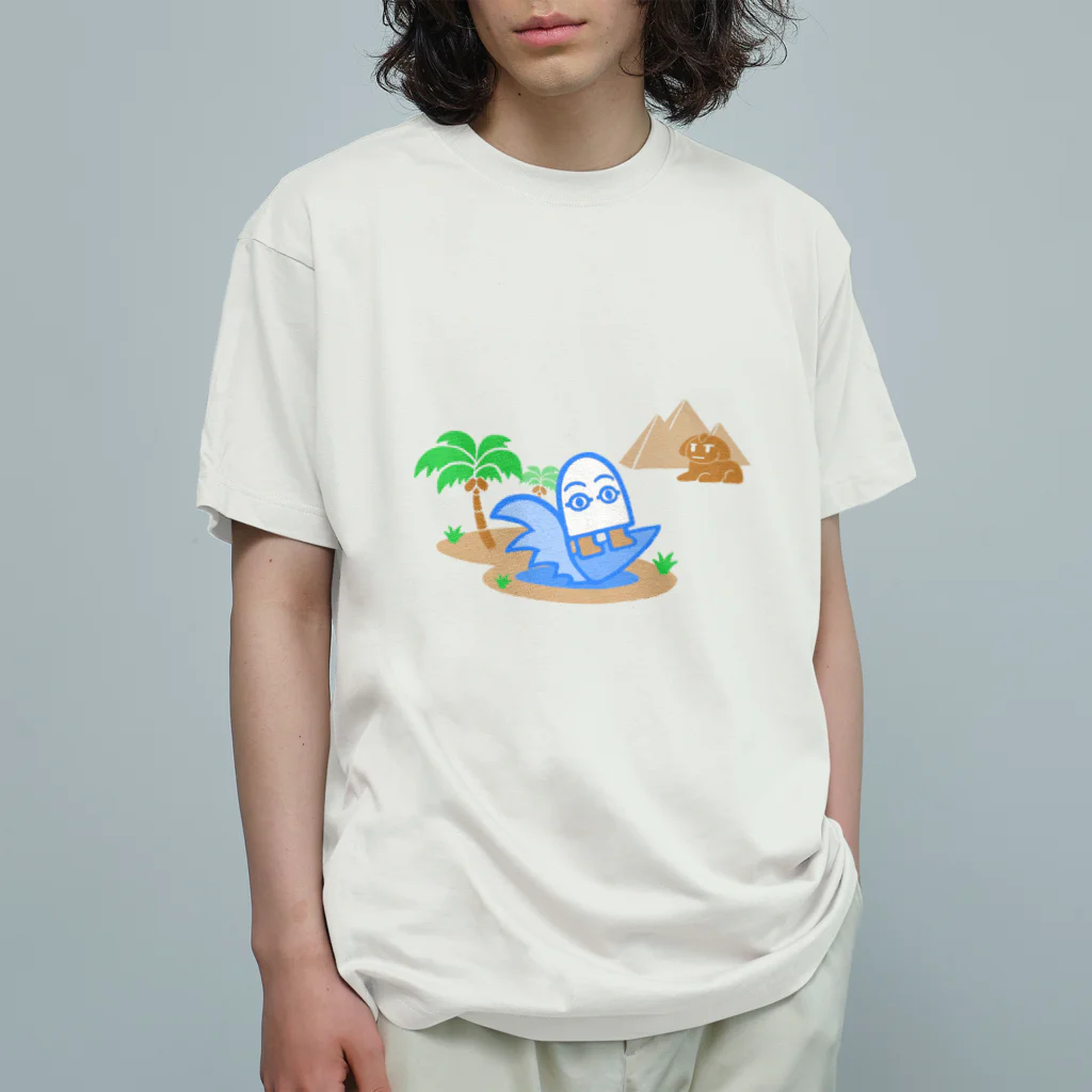 nyacotaのメジェド様　サーフィンTシャツ オーガニックコットンTシャツ