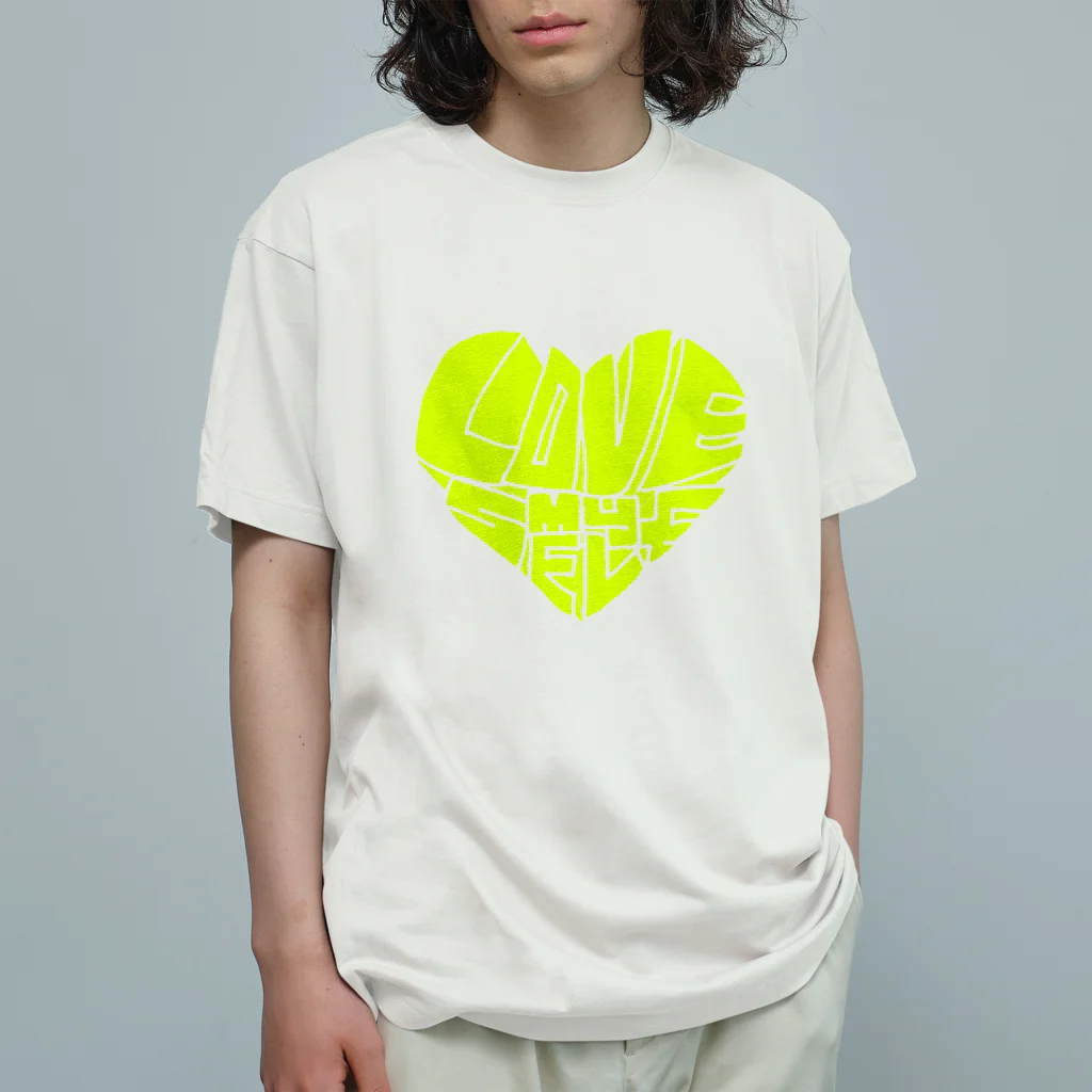 uzu's hima tsubushiのLOVE my SELF (lg) Organic Cotton T-Shirt