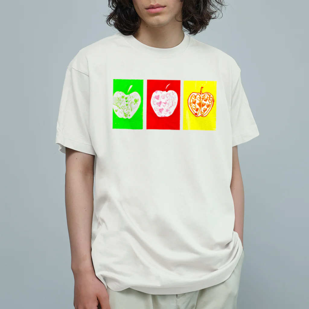 おとぼけ姉さんSHOPのりんご！りんご！りんご！ Organic Cotton T-Shirt