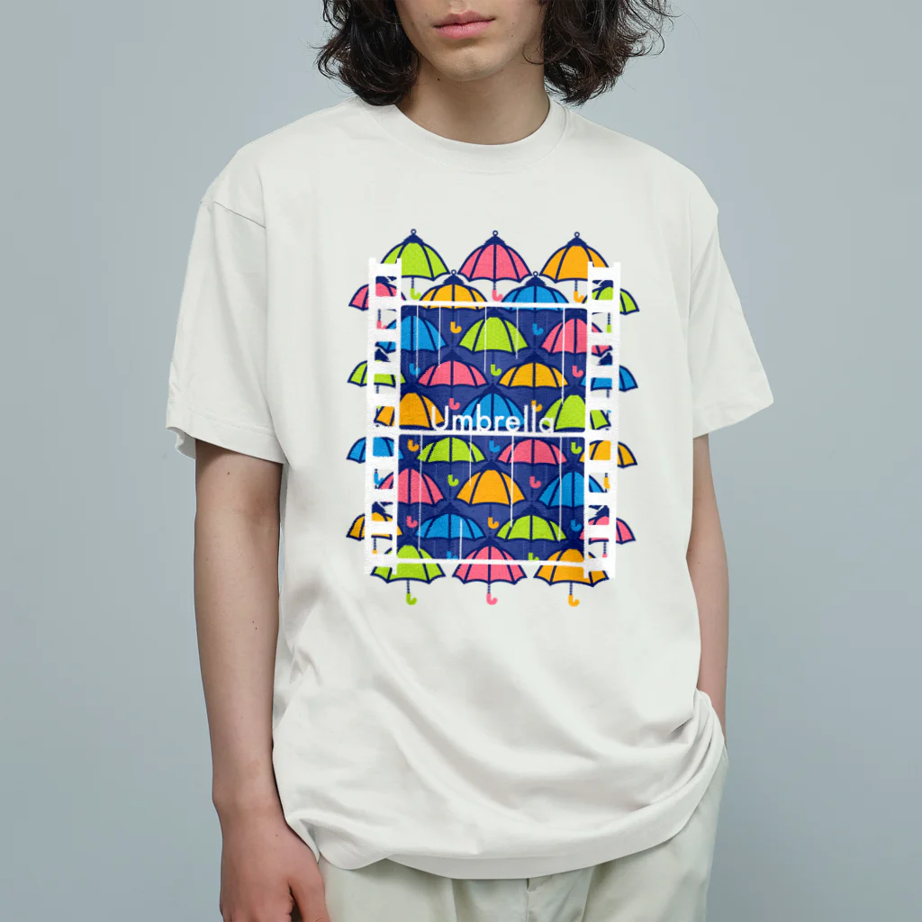 ハナドリカ SUZURI店の雨傘の照明 Organic Cotton T-Shirt