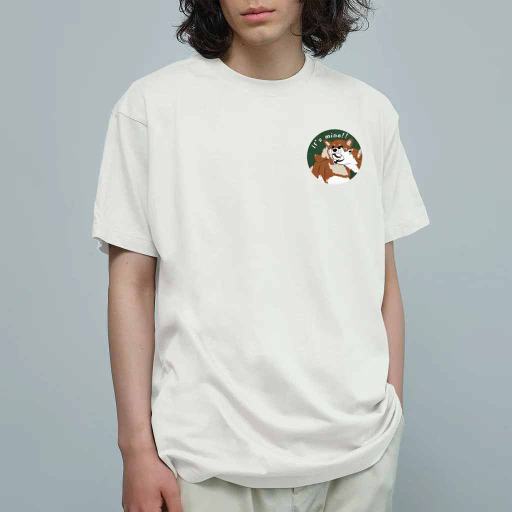 DOG FACEの柴犬【わんデザイン 7月】 Organic Cotton T-Shirt