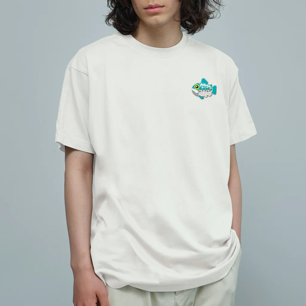 お魚大好きジャパン!!のカワマスちゃん オーガニックコットンTシャツ