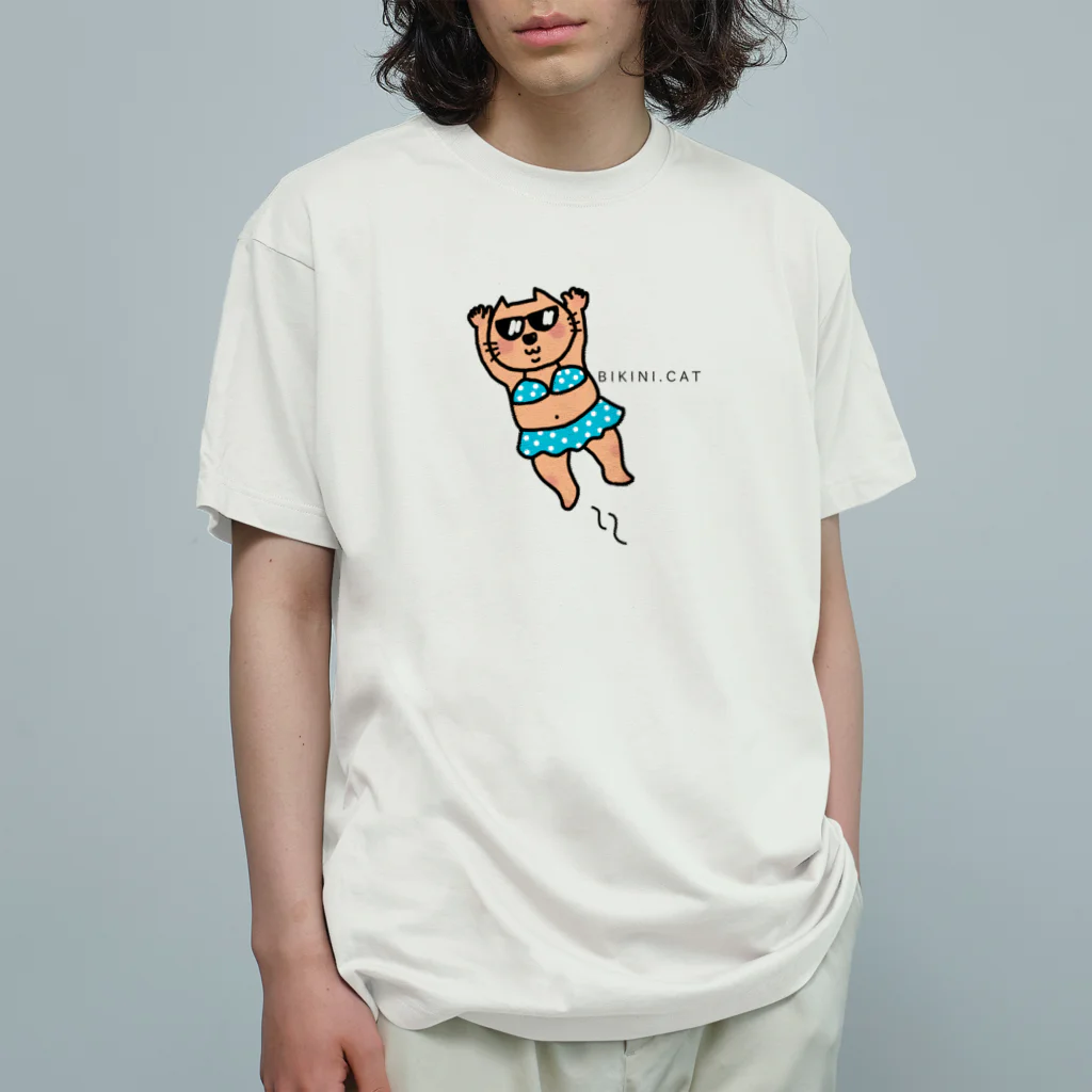 BIKINI.CATのビキニCATさん オーガニックコットンTシャツ