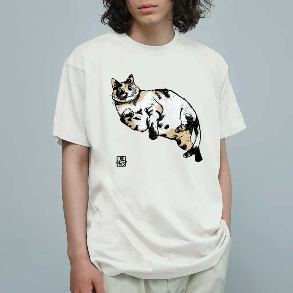 キツネコ輪行堂のソコロちゃんサツマイモ期 オーガニックコットンTシャツ