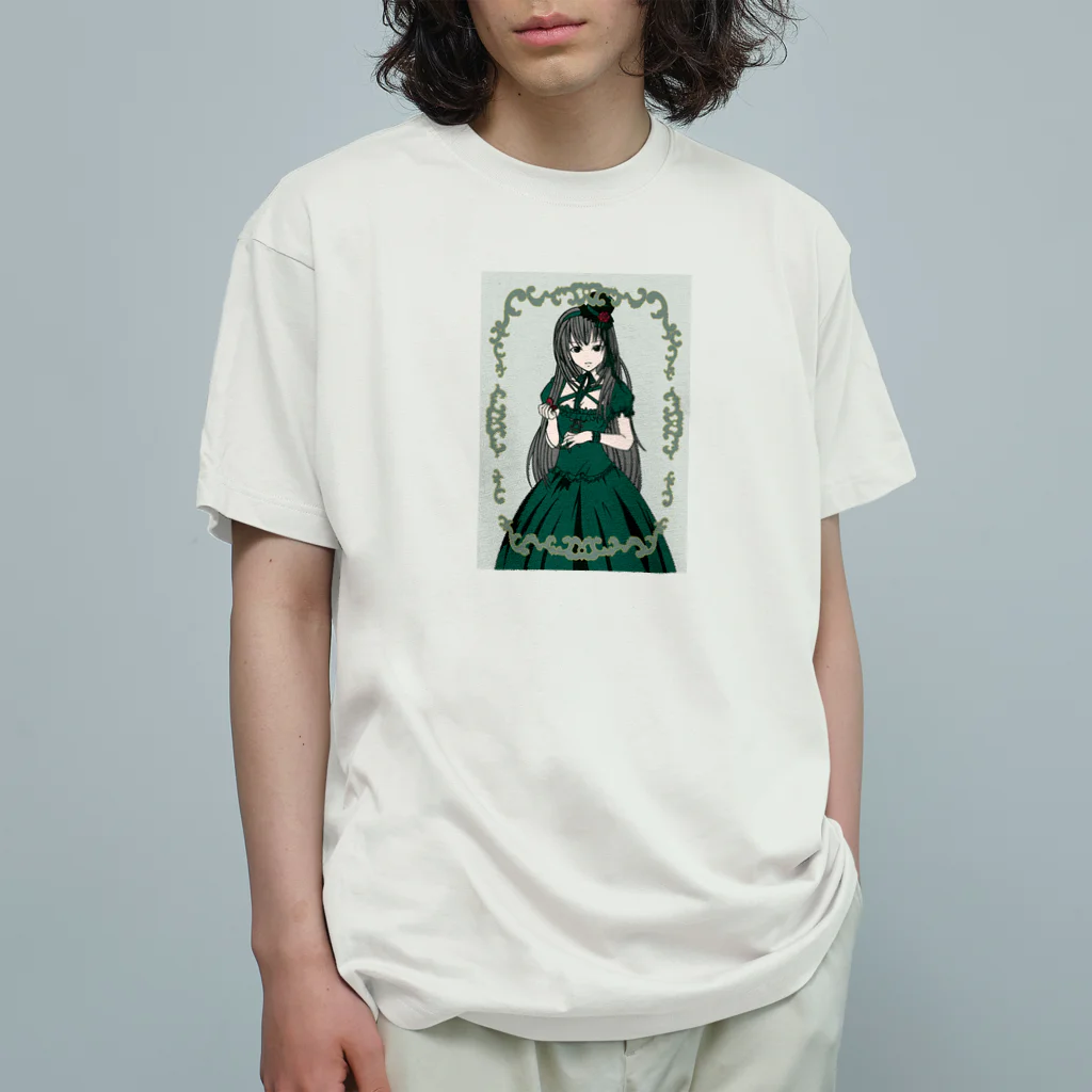 加藤 光雲のMode-lolita（緑） Organic Cotton T-Shirt