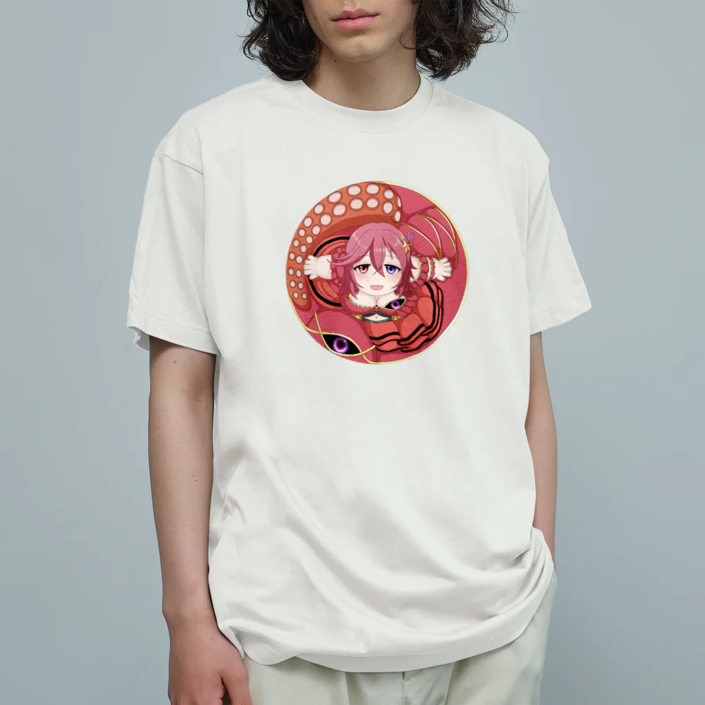 個人Vtuberテンタクル七海ショップSUZURI支店のまんまるテンタクル七海 オーガニックコットンTシャツ