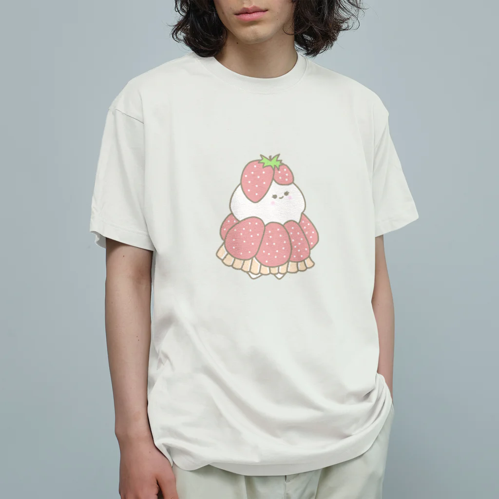 さきまるらんどのいちごタルトのタルトちゃん🍓 オーガニックコットンTシャツ