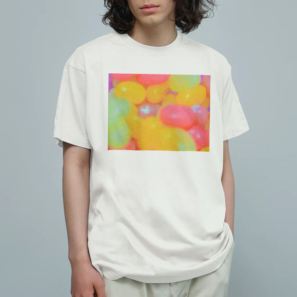 ackey-photoの隠れミッキー-グミキャンディ オーガニックコットンTシャツ