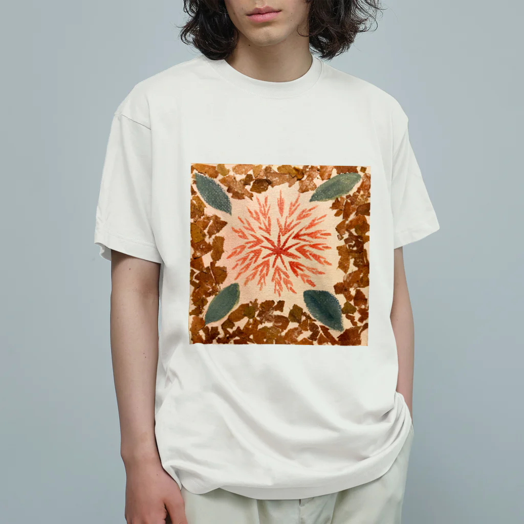 Chiyon 水彩とお花のアートの線香花火 オーガニックコットンTシャツ