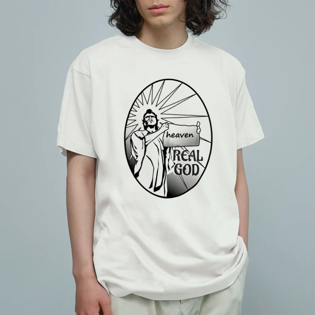 『NG （Niche・Gate）』ニッチゲート-- IN SUZURIのREAL GOD2H.T.(黒文字) オーガニックコットンTシャツ