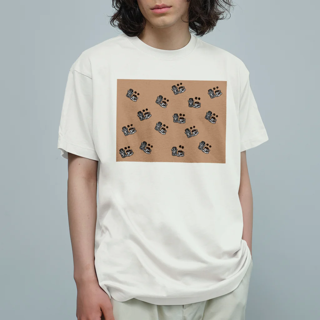 greetenの珈琲好きカフェ　ブラウン Organic Cotton T-Shirt