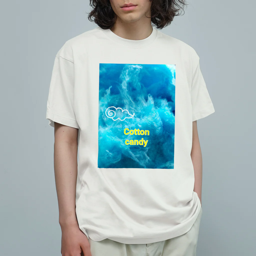 マリーゴールドの青いわたあめ Organic Cotton T-Shirt