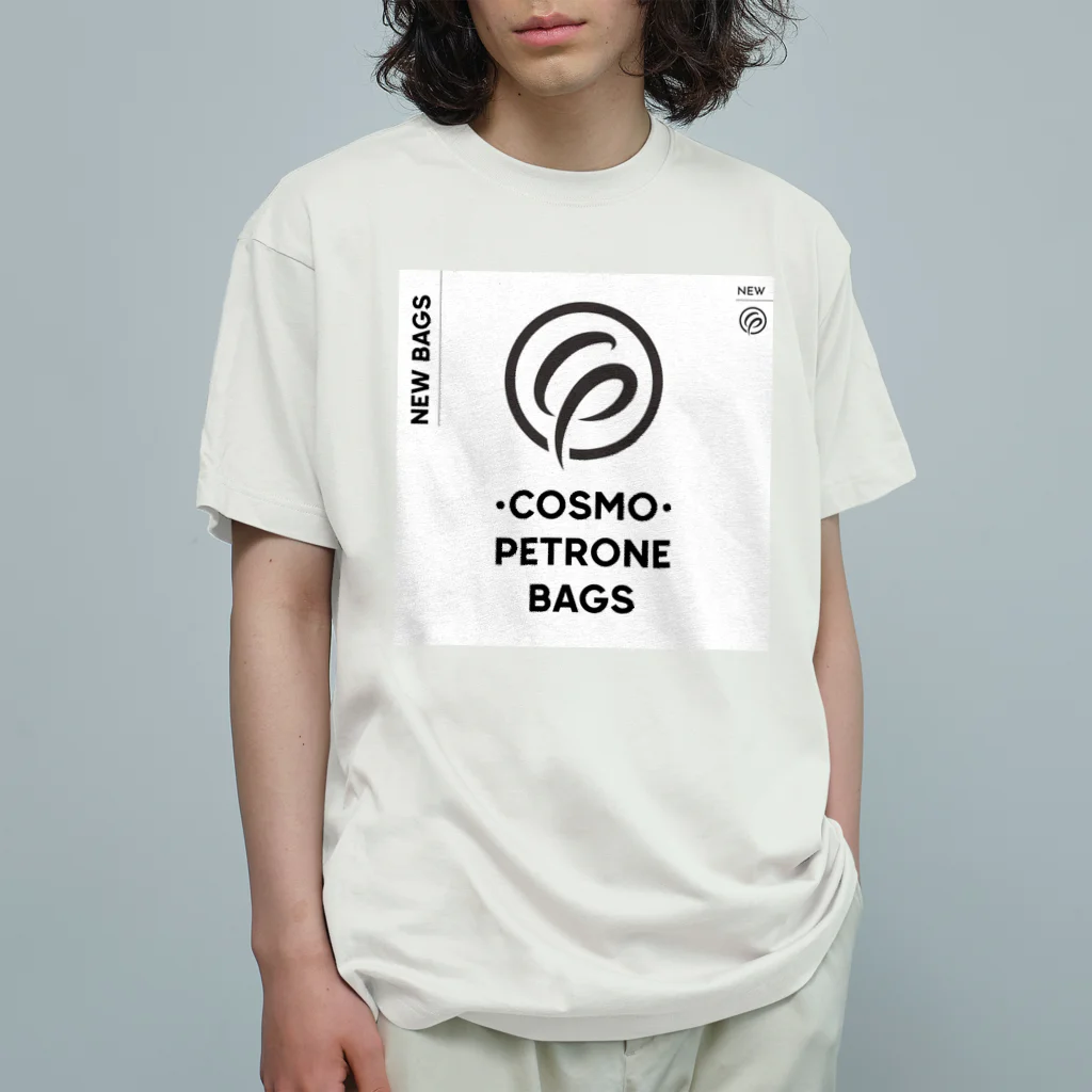 AMPHORASのCOSMO PETRONE new logo オーガニックコットンTシャツ