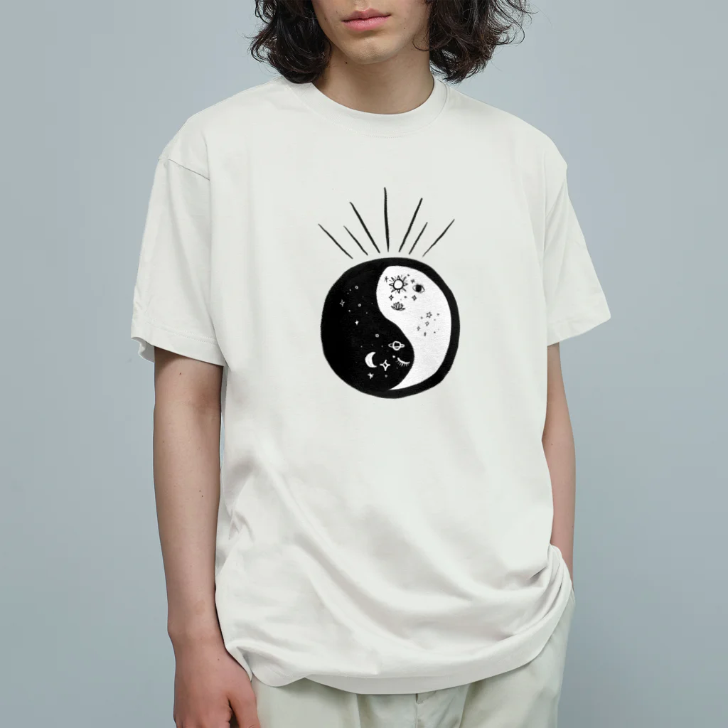 ドリゼラのおみやげ販売所のYin Yang Doodle オーガニックコットンTシャツ