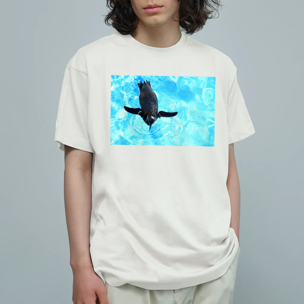 天秤座の真夏のペンギン オーガニックコットンTシャツ