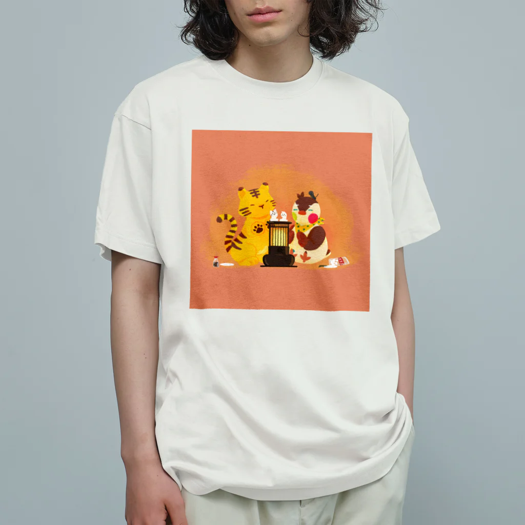 月見里 雀 -yamanashi suzume-のストーブでぬくぬく雀 Organic Cotton T-Shirt