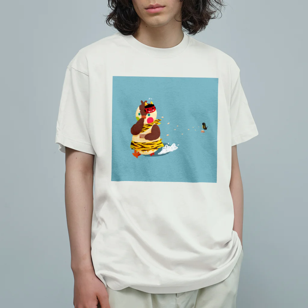 月見里 雀 -yamanashi suzume-の節分雀 オーガニックコットンTシャツ