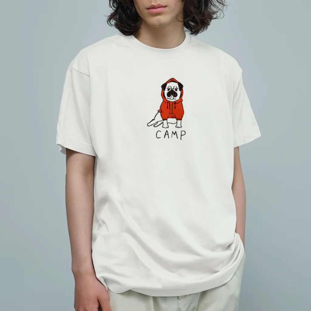 yukino apparel shopのCAMPパグ オーガニックコットンTシャツ