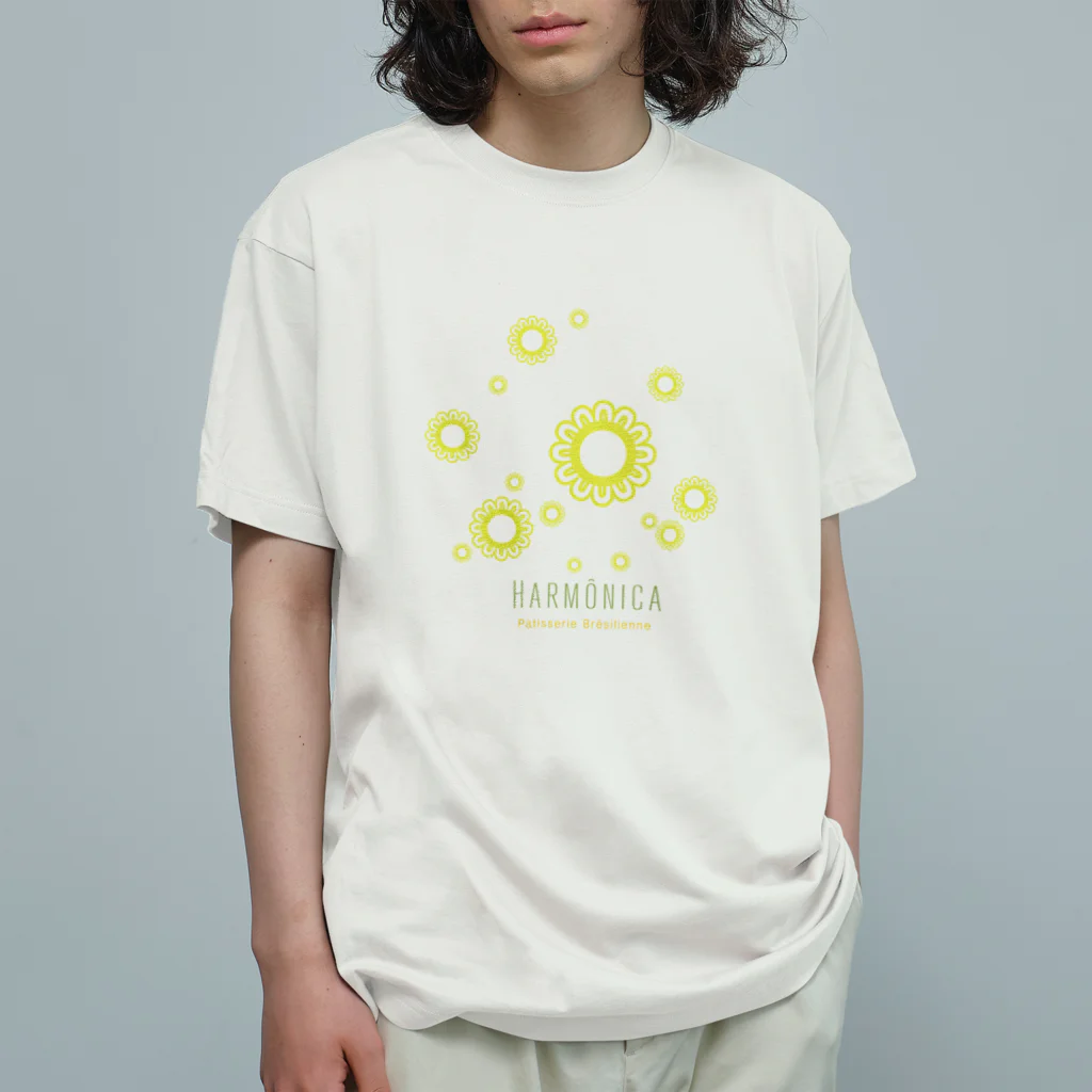 パティスリーハーモニカのハーモニカ花あわ オーガニックコットンTシャツ