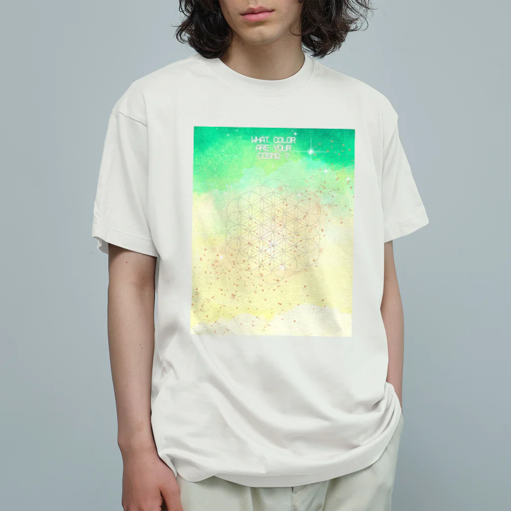 まみちょん【豆い洞】のWhat color are your cosmo？ Organic Cotton T-Shirt