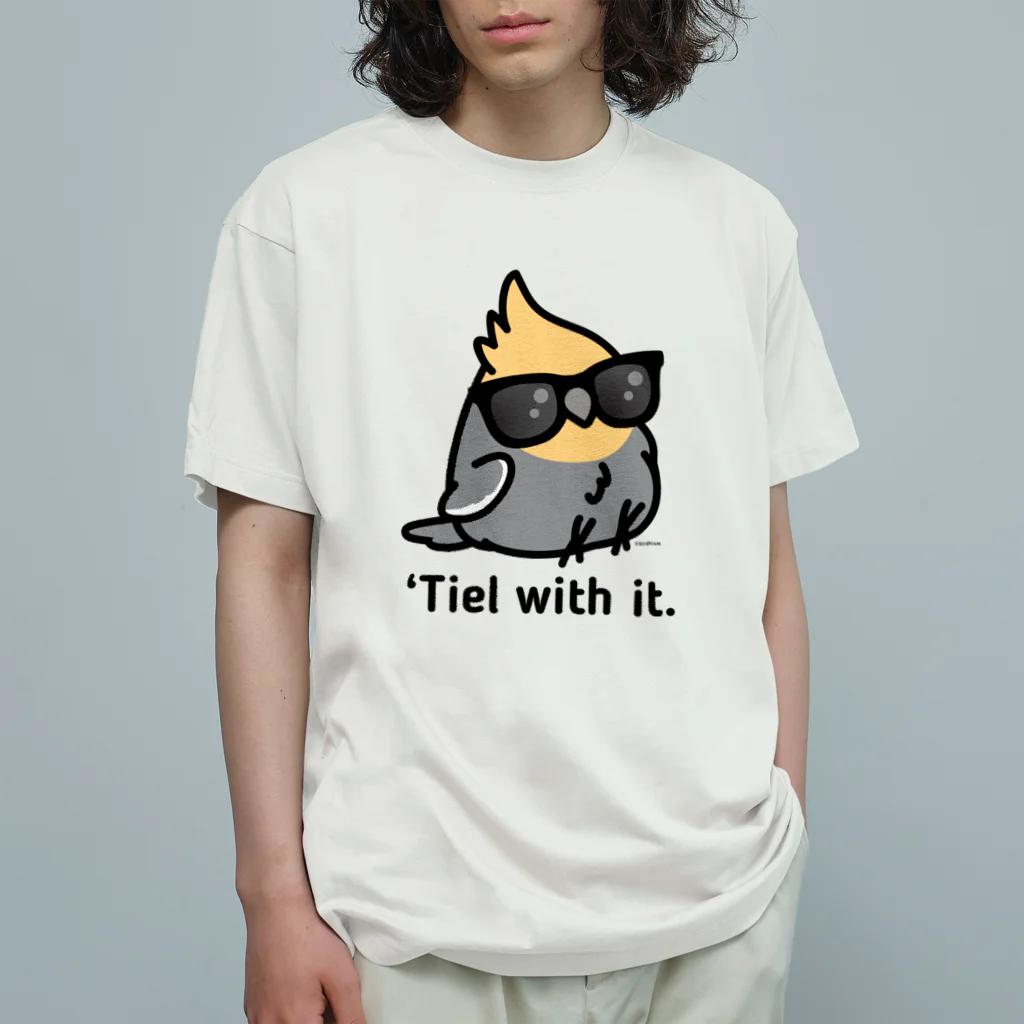 Cody the LovebirdのChubby Bird サングラスをかけたオカメインコ Organic Cotton T-Shirt