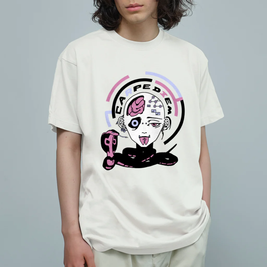 CARPE DIEMのスプリットタン オーガニックコットンTシャツ