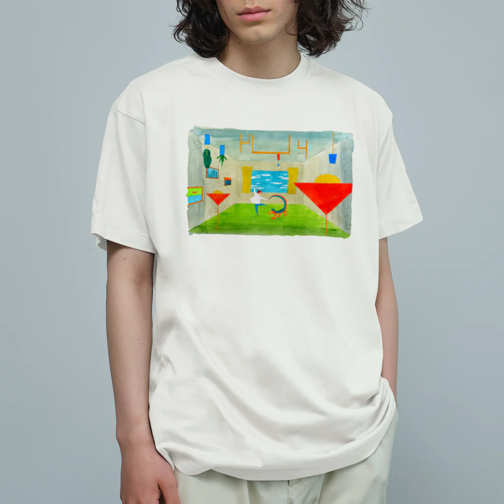 モタッティの庭の逆さまの家で踊る夢 Organic Cotton T-Shirt