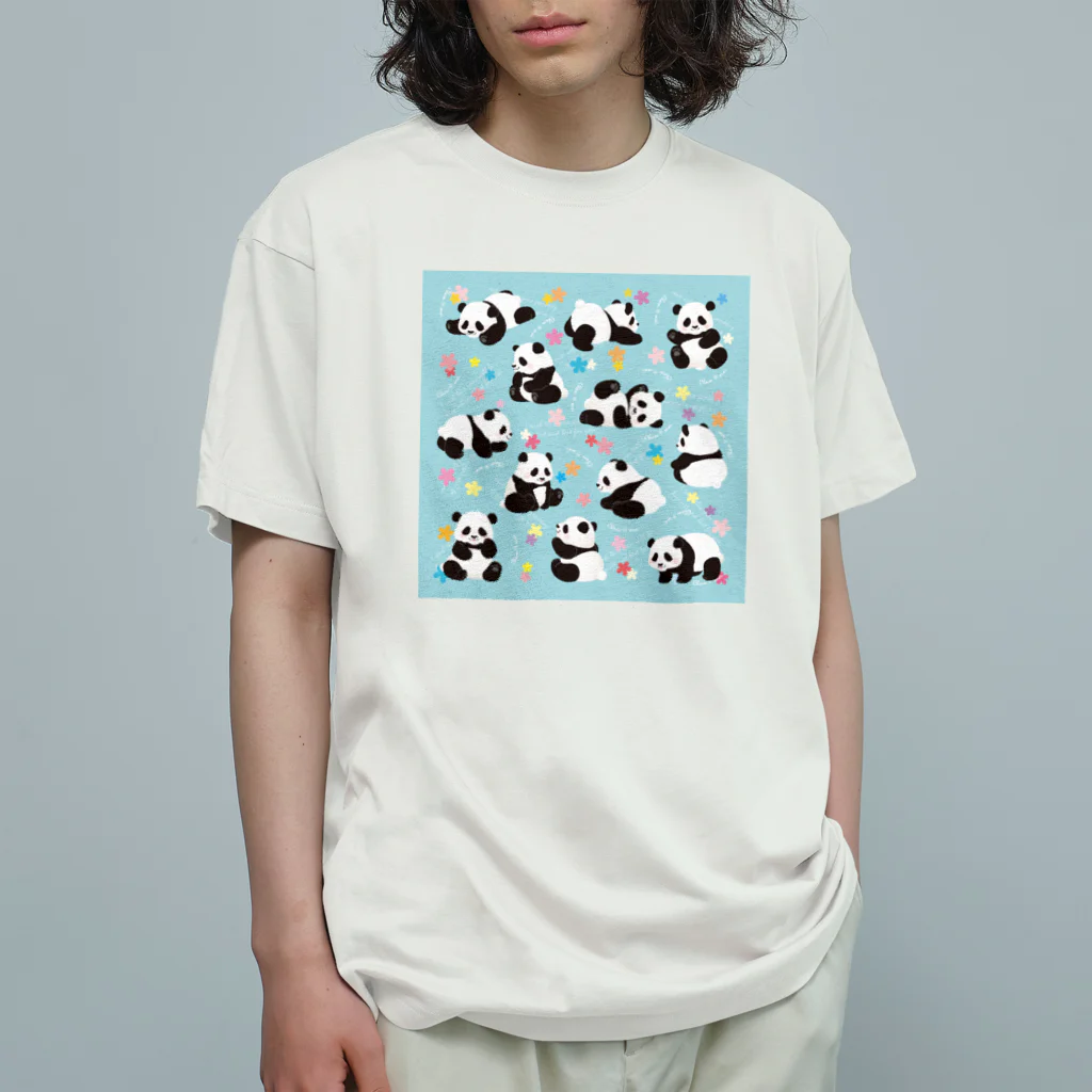 Satokostudioのいろいろパンダくん Organic Cotton T-Shirt