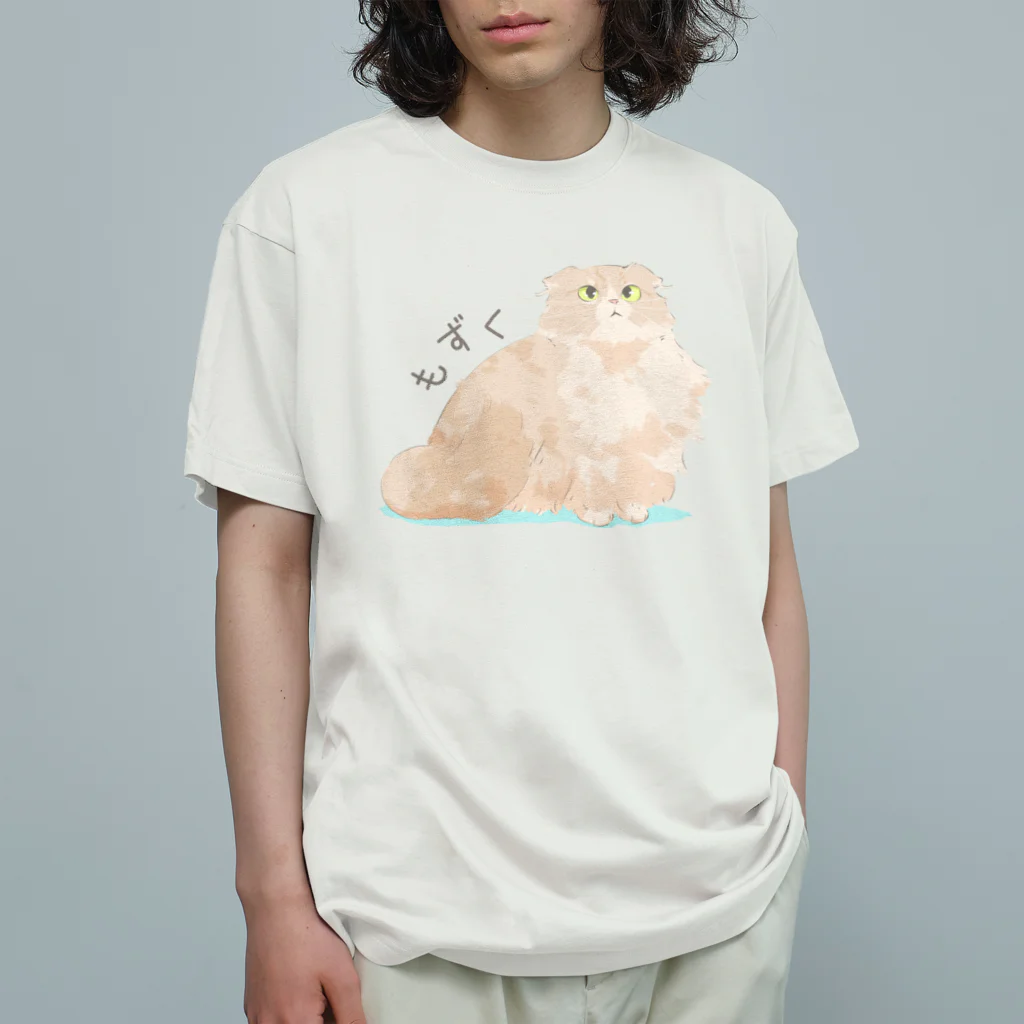 だいこくの猫絵生活ショップのもずくさん オーガニックコットンTシャツ