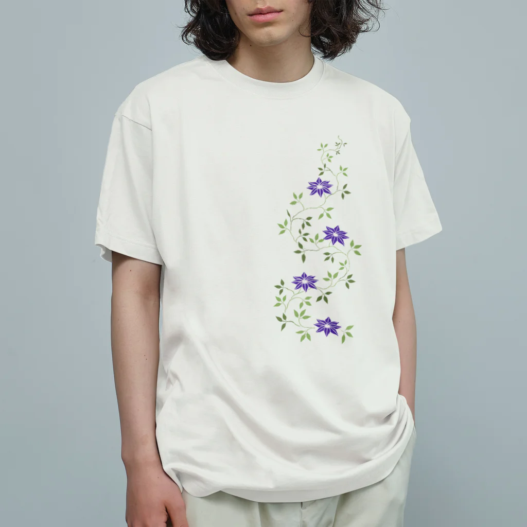 ツバメ堂の鉄扇の花 オーガニックコットンTシャツ