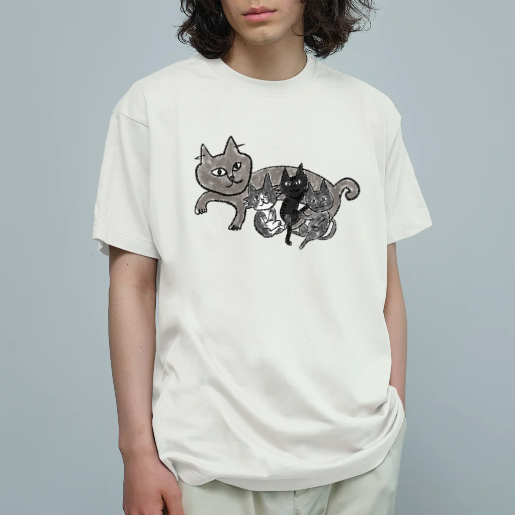 ニャンコ一族のみんないっしょ Organic Cotton T-Shirt