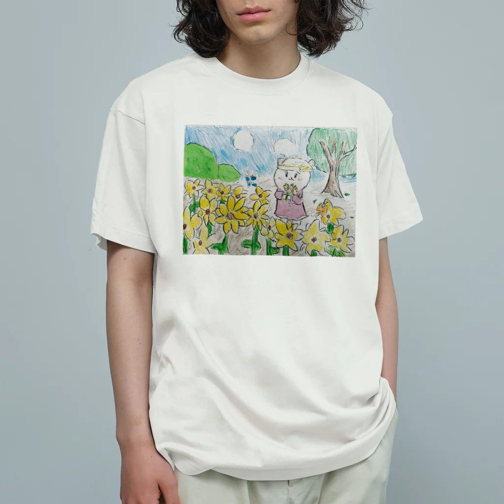 かのパピのお花畑とわたし Organic Cotton T-Shirt