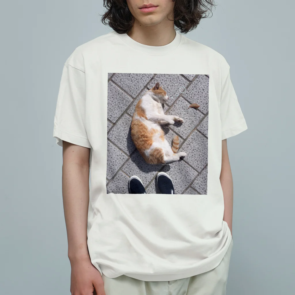 とりちゃん。の余韻に浸るのらねこ オーガニックコットンTシャツ