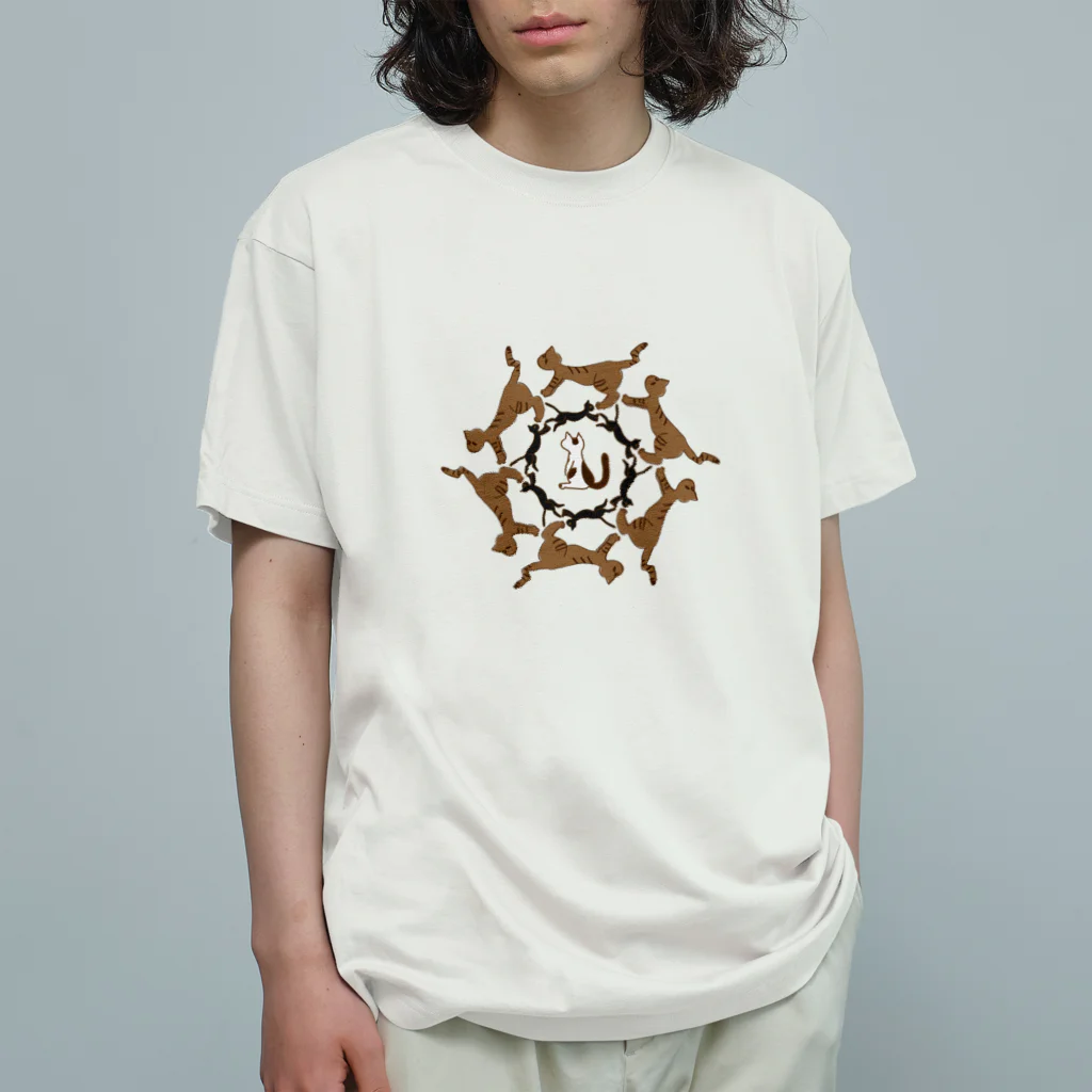 mayumeenaの猫_かごめかごめ Organic Cotton T-Shirt