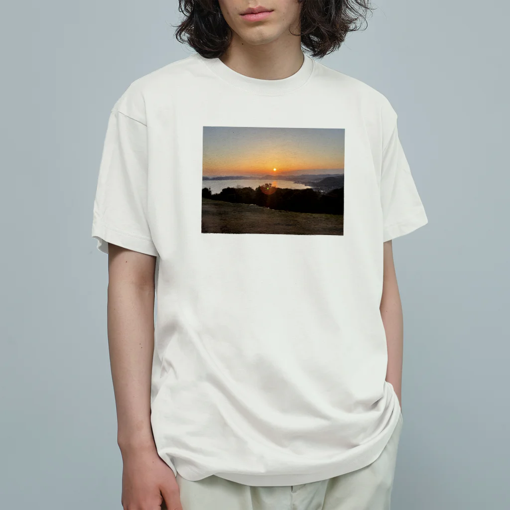 りょうかの夕日 オーガニックコットンTシャツ