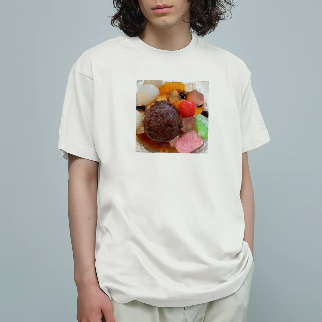 あゆのしおやきの白玉あんみつ Organic Cotton T-Shirt