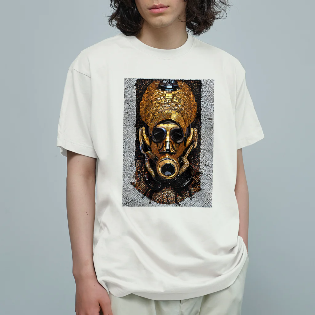 D-MALIBUのガスマスクをする古代ファラオのモザイクアート Organic Cotton T-Shirt