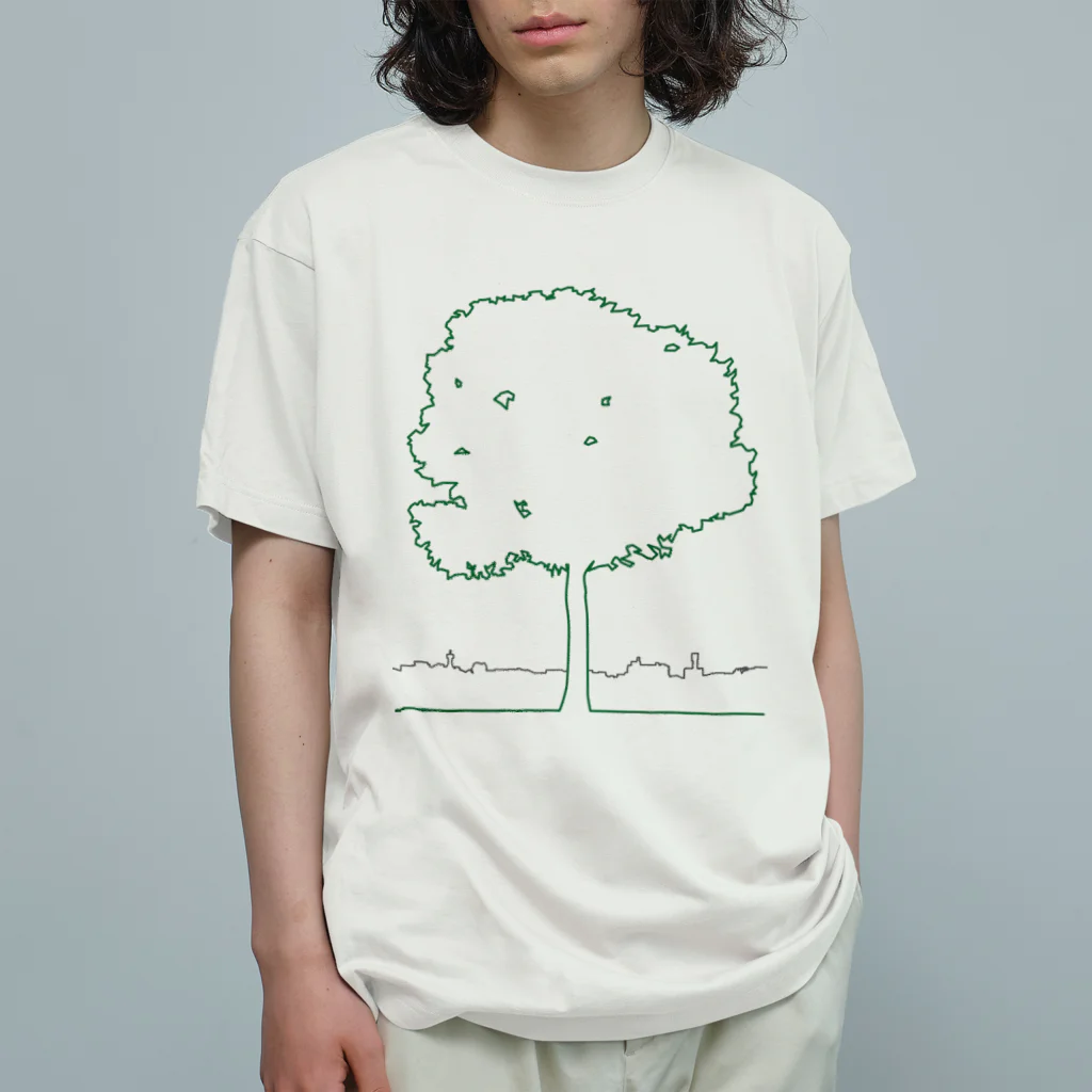 けやきのみらいの線デザイン（大） Organic Cotton T-Shirt