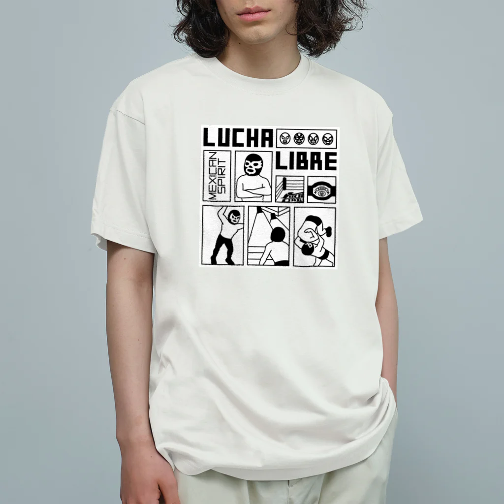 LUCHAのLUCHA LIBRE#142mono オーガニックコットンTシャツ